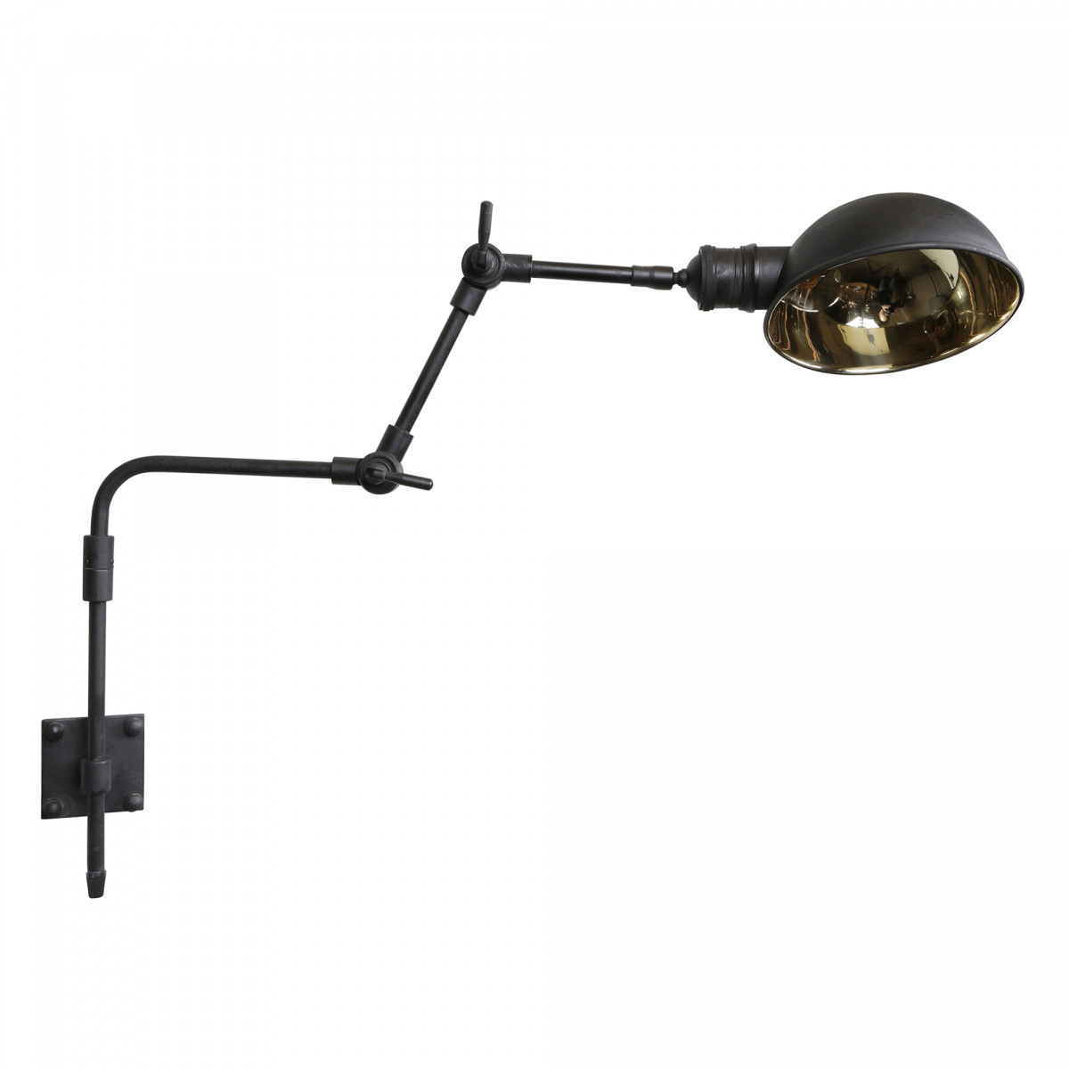 Retro Wandleuchte Adair E27 Schwarz - Vintage Industrial Wandlampe