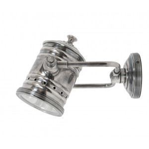 Vintage Wand- oder Deckenleuchte Fresno Silber