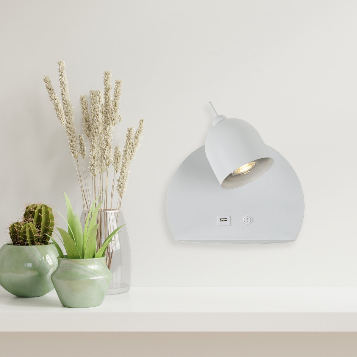 Essence Wandleuchte USB Weiß 