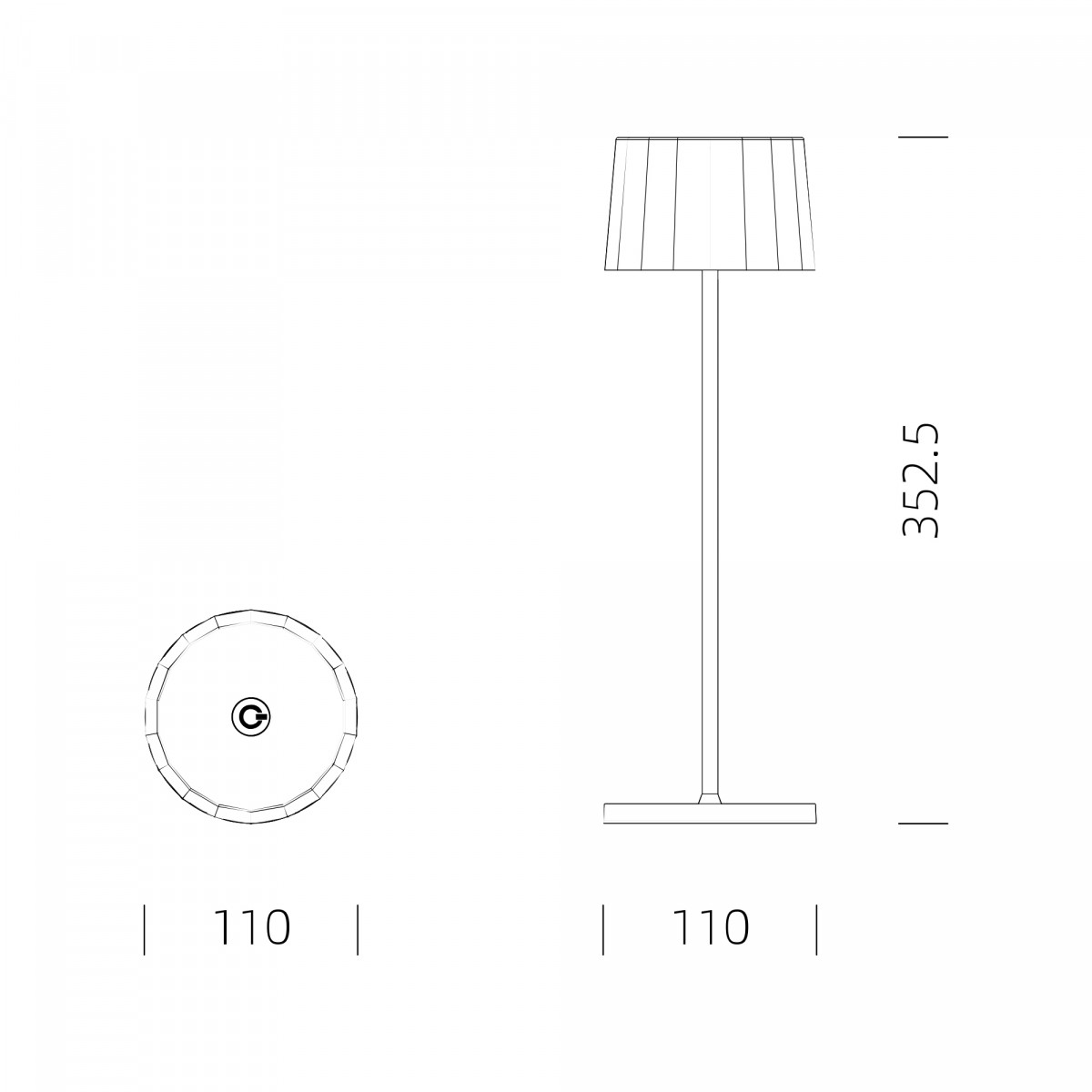 Tischleuchte Lido Touch Gelb mit USB