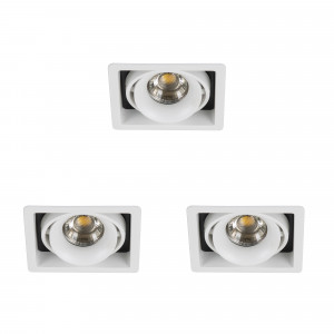 Moderner Bjorn 1 Quadratischer Einbaustpot Weiß