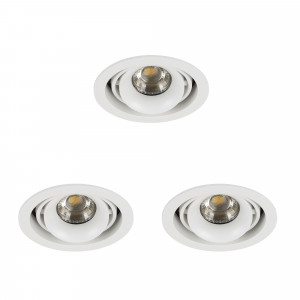 Einbaustrahler Bjorn 1 weiß Rund für Modere häuser