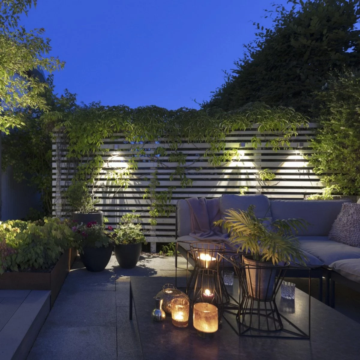 4er set LED Solar Cube Wandleuchte Schwarz | Nostalux.de