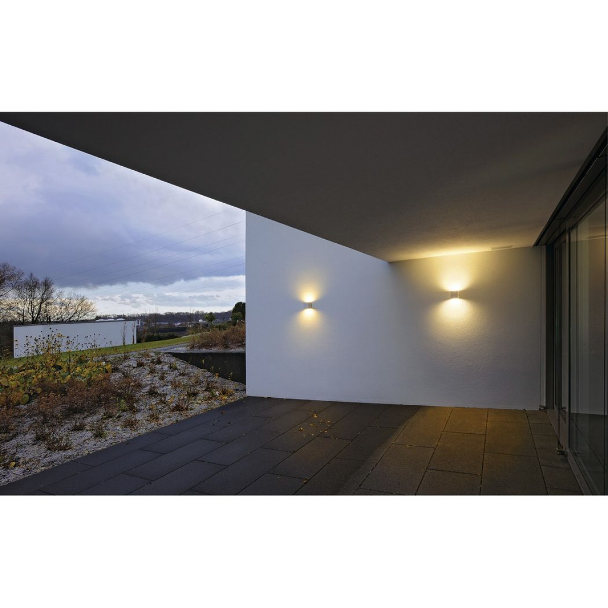 Außenlampe Sitra Cube Weiß 2xgx53