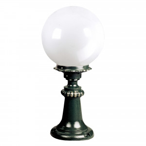 Klassische Gartenlampe R225 mit weißer Kugel Ø25cm