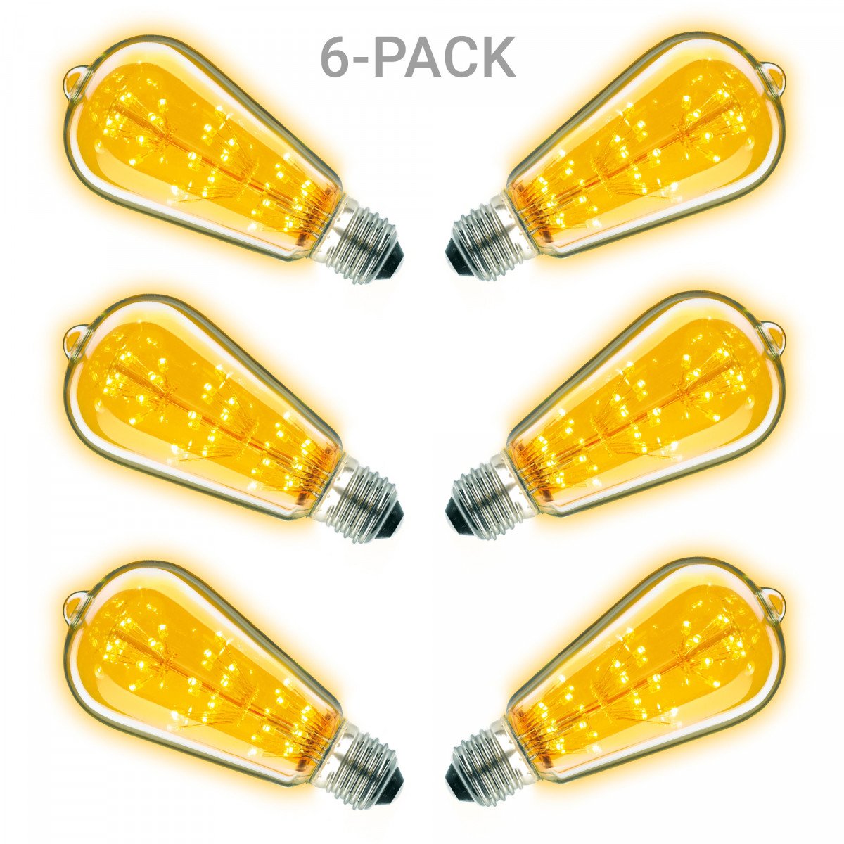 Rustic LED Leuchtmittel 6er-Pack