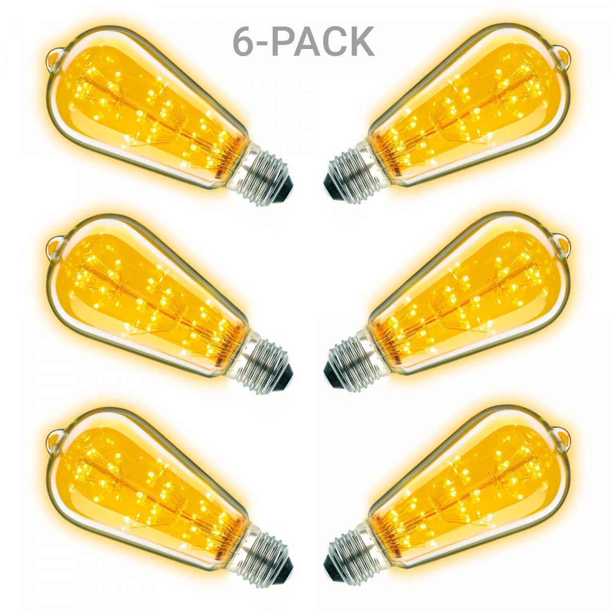 Rustic LED Leuchtmittel 6er-Pack