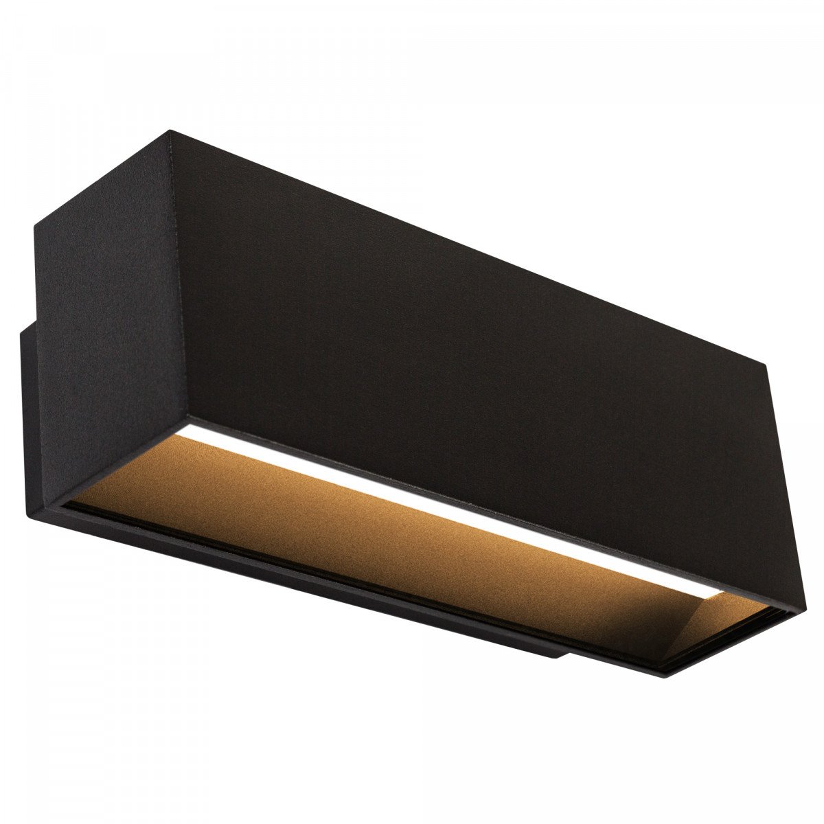 Rechteckige LED Außenwandleuchte - Segment M Up & Down Schwarz LED - Nostalux