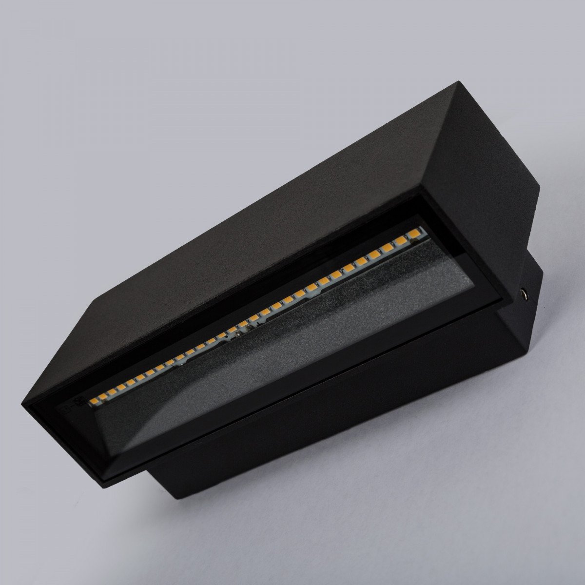 Rechteckige LED Außenwandleuchte - Segment M Up & Down Schwarz LED - Nostalux