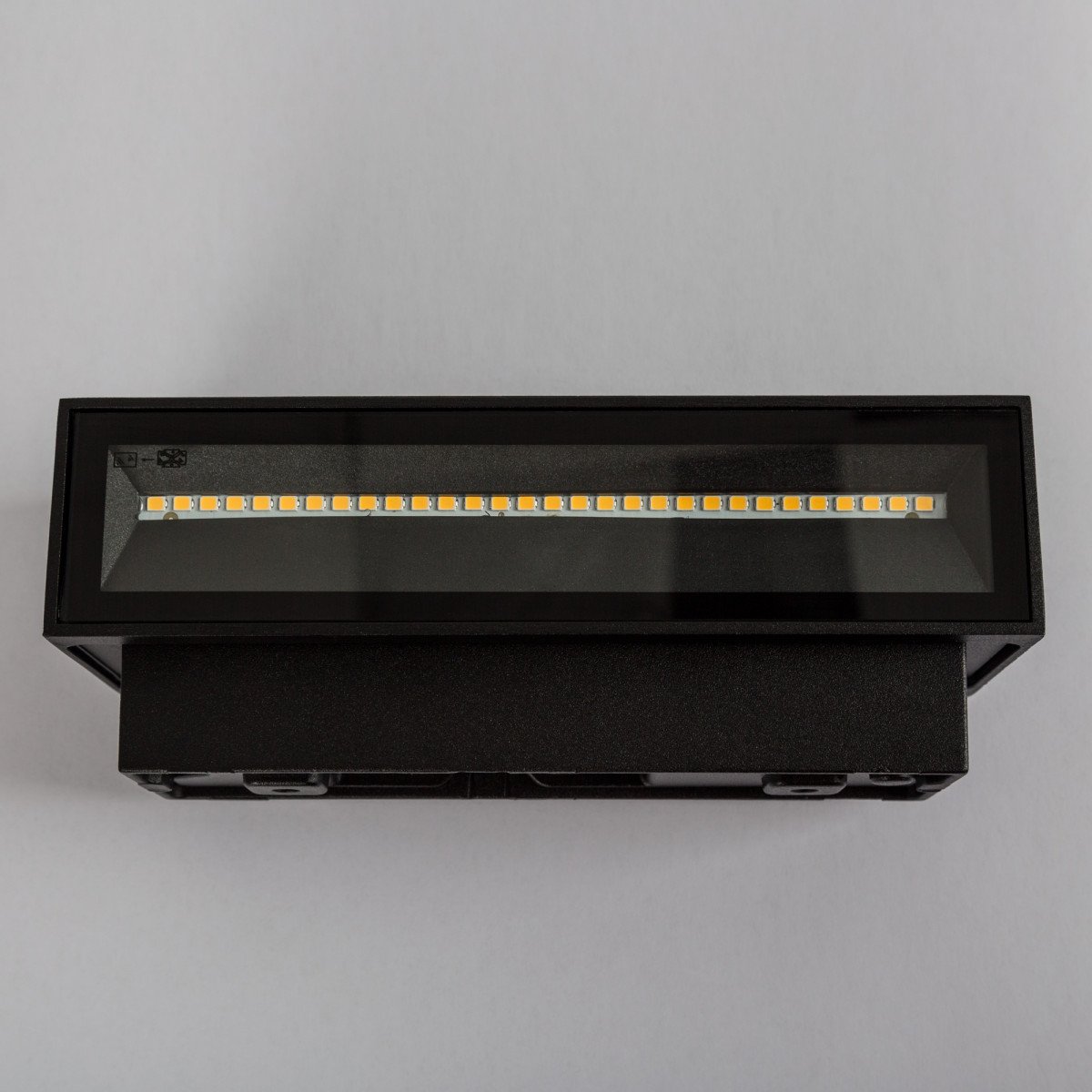 Rechteckige LED Außenwandleuchte - Segment M Up & Down Schwarz LED - Nostalux