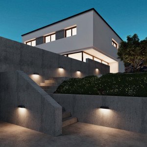 Score XL Wandleuchte Downlighter Außenleuchte Schwarz 