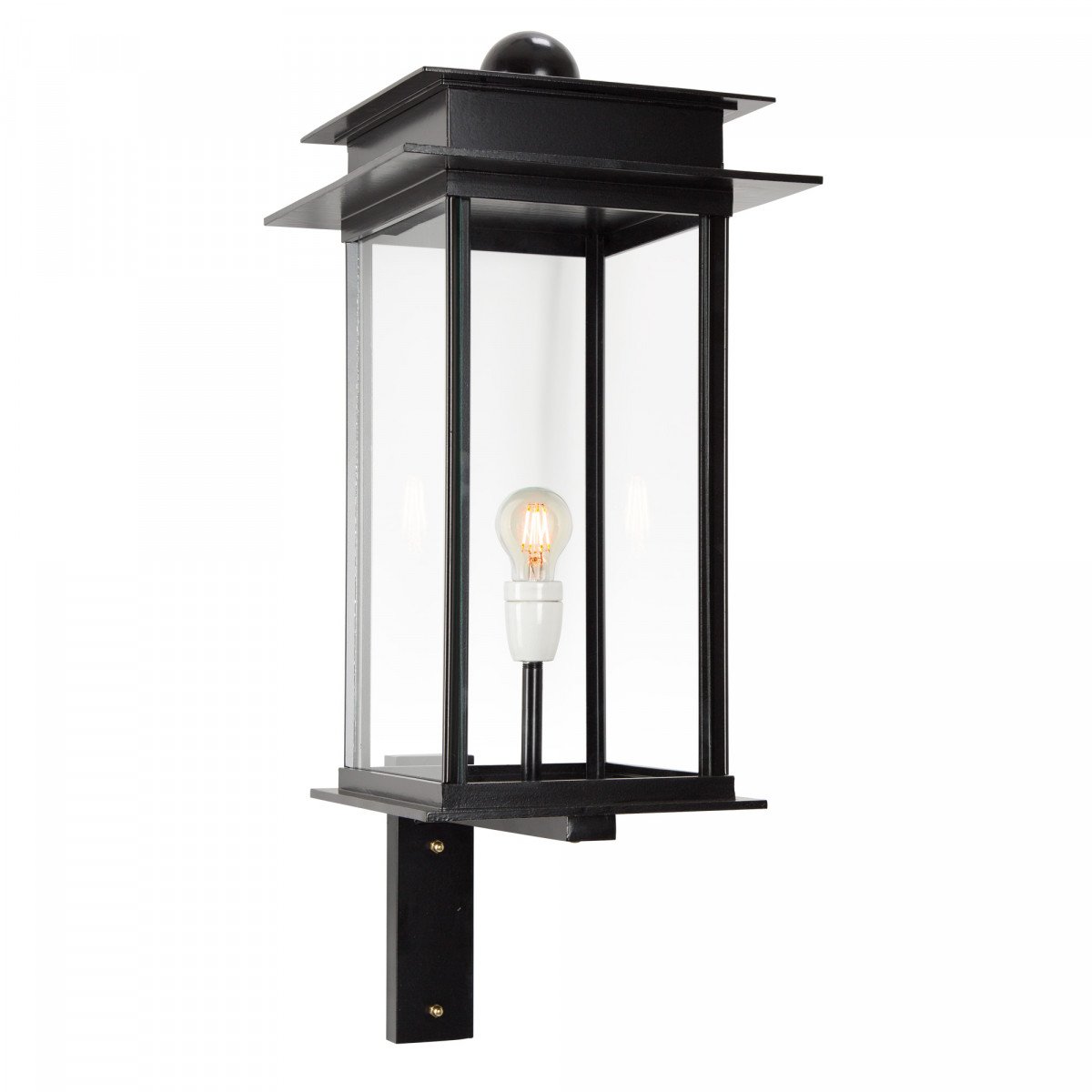 Moderne Kubische Wandlaterne Prag Schwarz