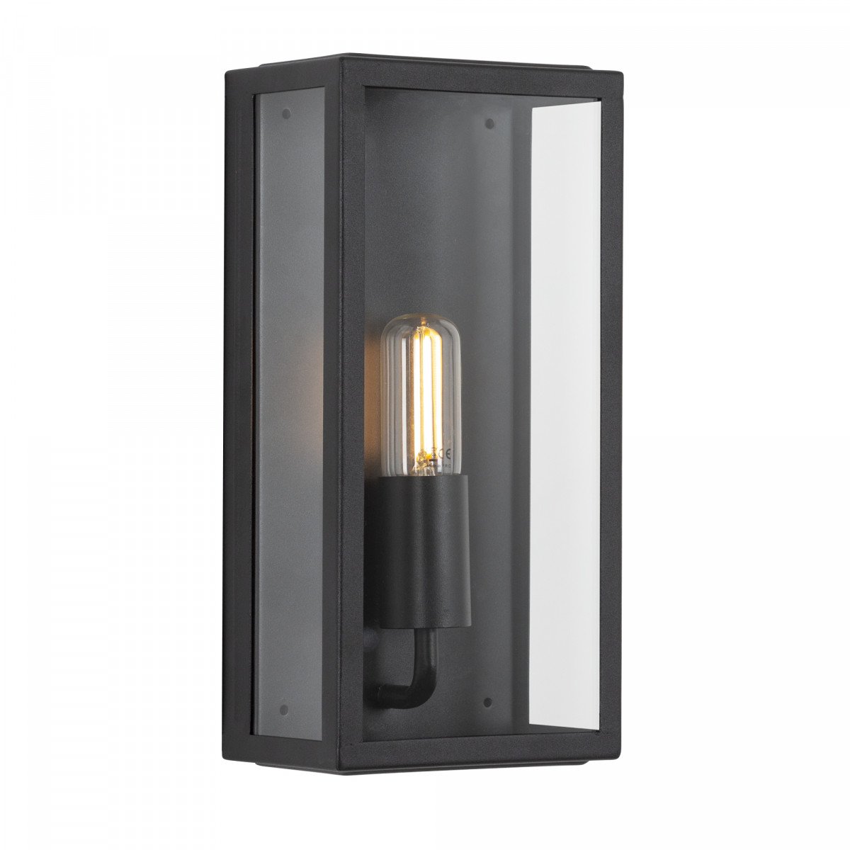 Außenleuchte Atlanta Schwarz Wandlampe Flach von KS Beleuchtung 