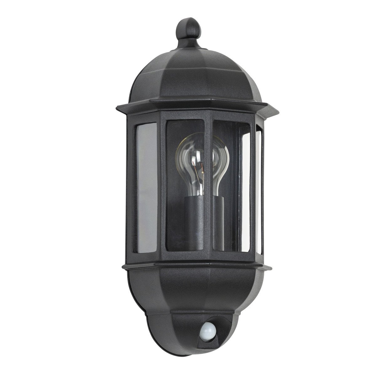 Außenleuchte Verona Wandleuchte mit Sensor schwarz Aluminium klassischer Stil