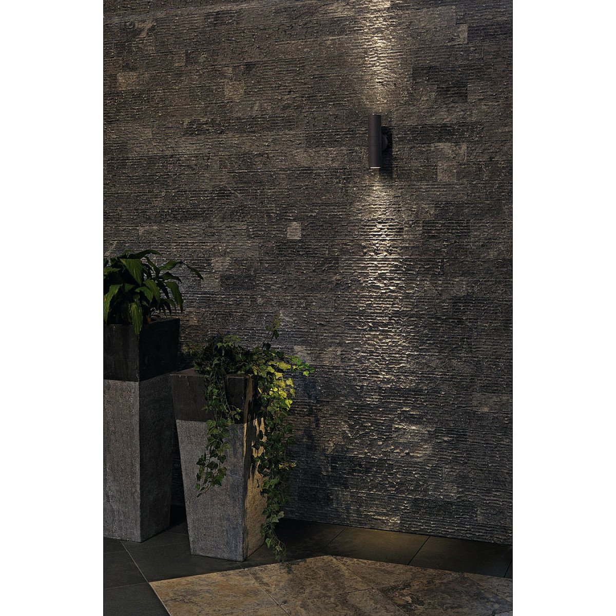 Modernes schwarzes Up&Down-Licht Aluminium gu10
