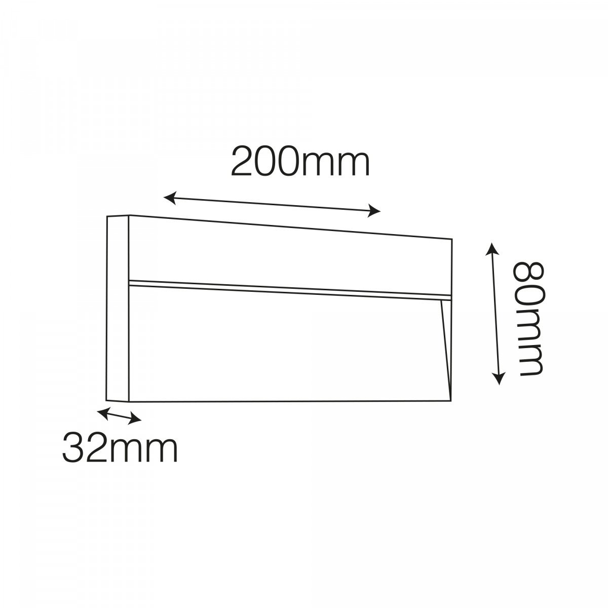 Wandspot LED downlighter Shadow Rechteck