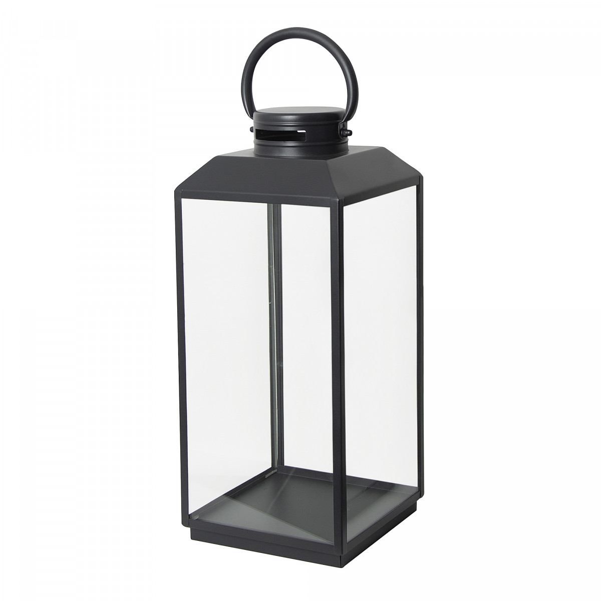 Stilvolles Windlicht Newport L Schwarz