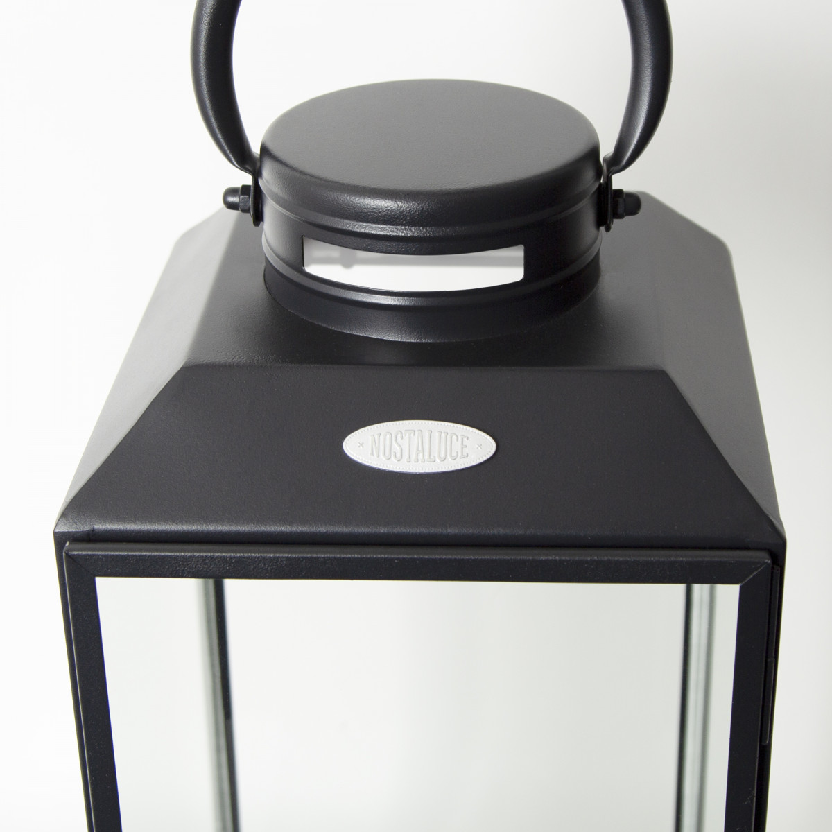 Stilvolles Windlicht Newport L Schwarz - 2x Set