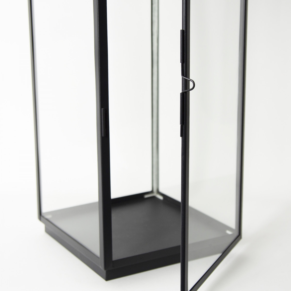 Stilvolles Windlicht Michigan L Schwarz - 2x Set