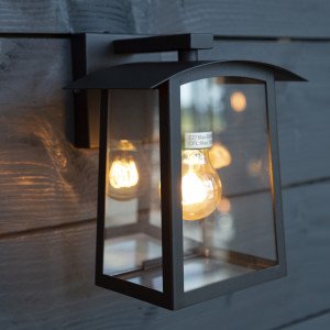 KS Außenwandleuchte Motto Schwarz, schöne eleganten Leuchten die an der Wand montiert wird