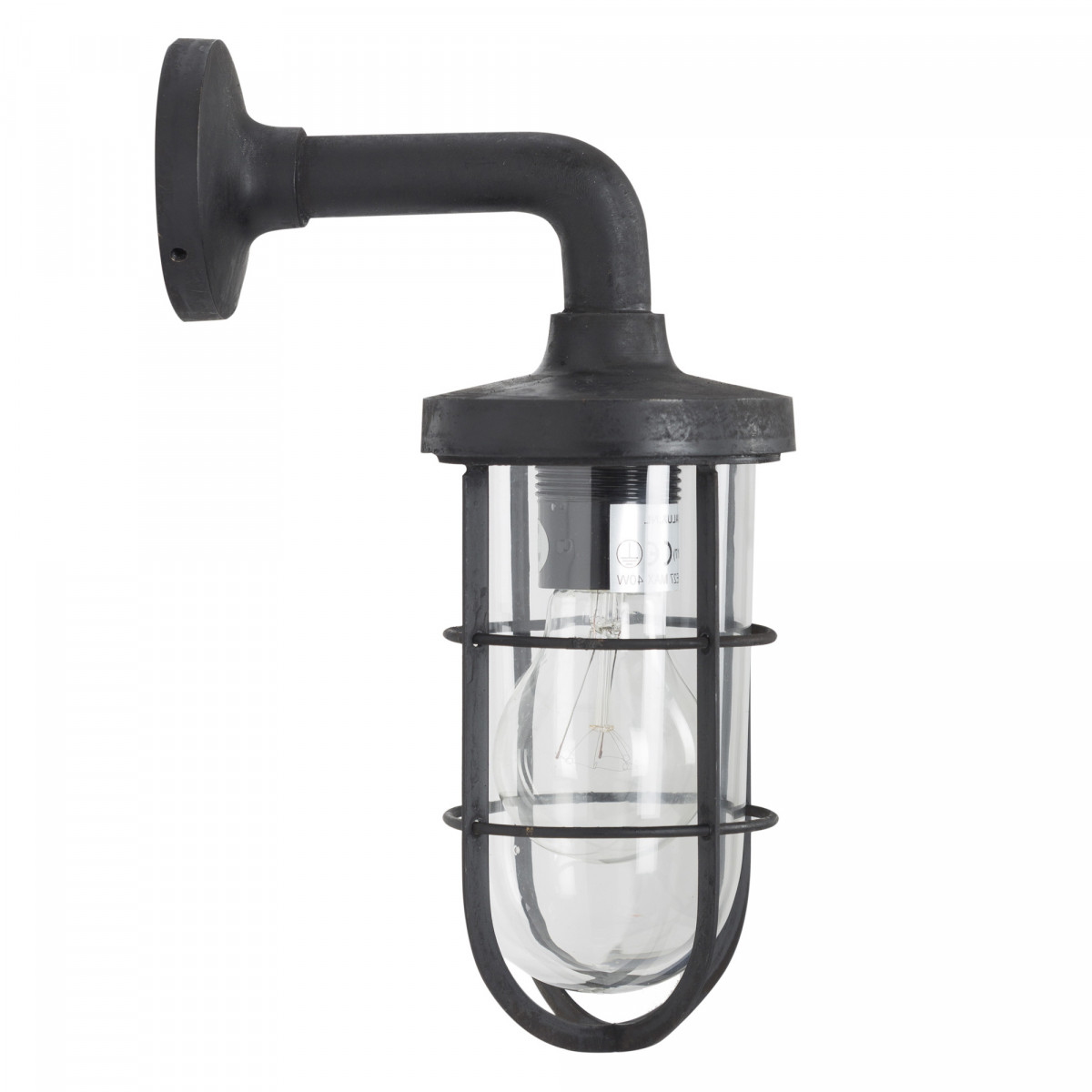 Nautische Wandleuchte Tristan Schwarz