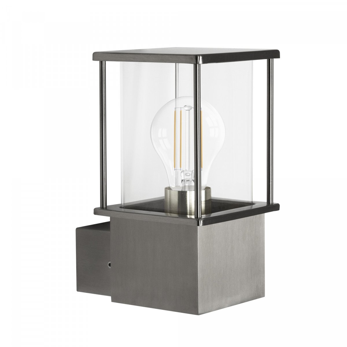 Moderne Außenwandleuchte Astro Edelstahl klare Verglasung