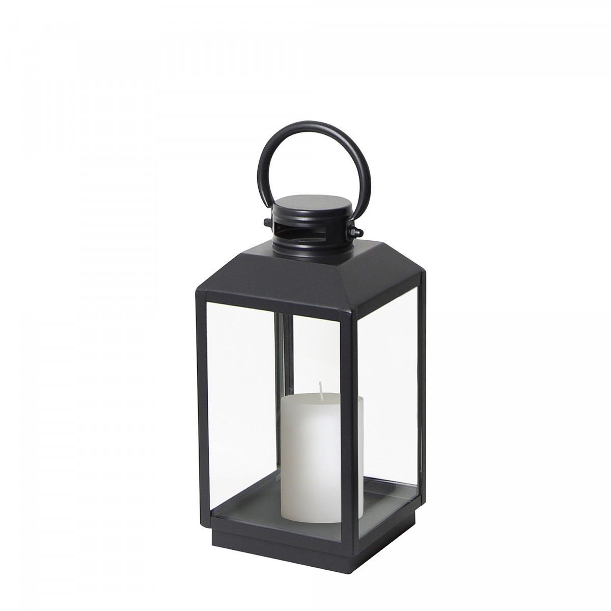Stilvolles Windlicht Newport S Schwarz - 2x Set