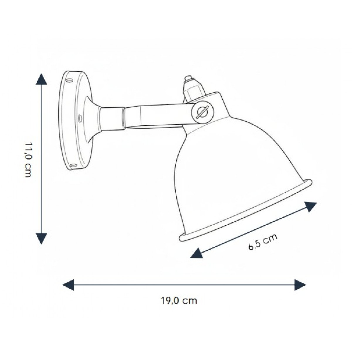 Industrieller Wandspot Vintage Maxim Messing